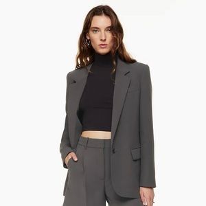 Aritzia Wilfred Generation Blazer in Peppercorn Grey Size XS